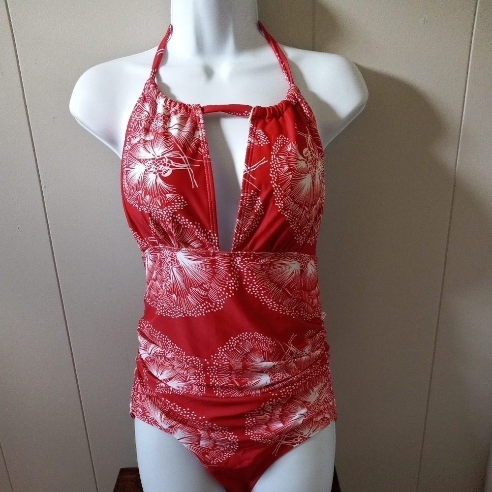 I2CRAZY Womens One Piece Red Swimsuits Tummy Control Swimwear Backless…